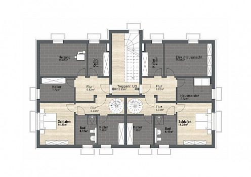 optional: Kellergeschoss mit Schlafen + Bad